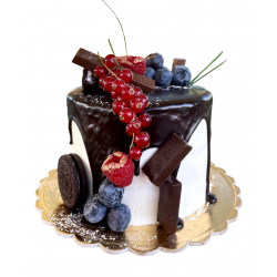 Tort Aniversar Ciocolata si Fructe