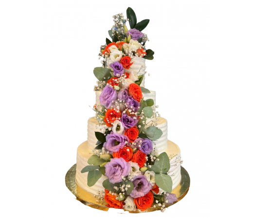 Tort Nunta cascada de flori