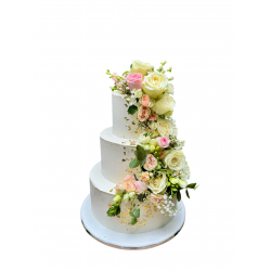 Tort Nunta  buchet de flori