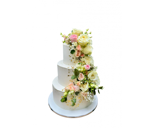 Tort Nunta  buchet de flori